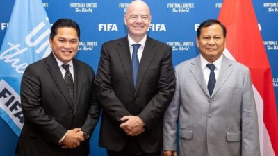 Erick Thohir dan Prabowo Subianto Bertemu dengan Presiden FIFA di Paris untuk Bahas Transformasi Sepak Bola Indonesia