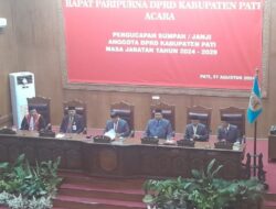 Ali Badruddin Dan Hardi Terpilih Menjadi Ketua Sementara DPRD Pati