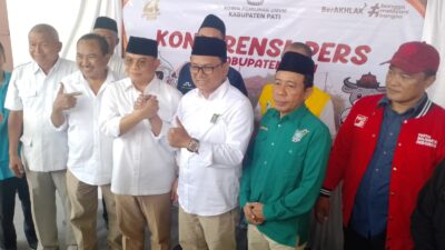 Diusung 3 Partai, Sadewo-Candra Resmi Daftar Calon Bupati dan Wakil Bupati Pati 
