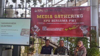 Bersinergi Dan Jaga Kondusifitas Pilkada, KPU Pati Bersama PWI Gelar Media Gathering 