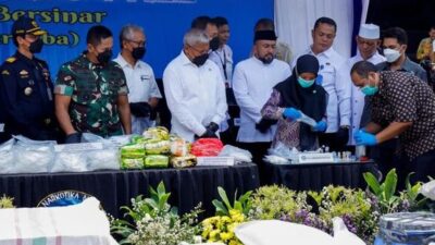 BNN Musnahkan 3,3 Ton Narkoba (Sumber Foto. detik.com)