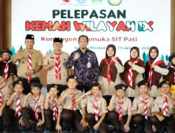 Sekda Pati Lepas Kontingen Pramuka SIT Pati untuk Kemah Wilayah IX Specta Merbabu