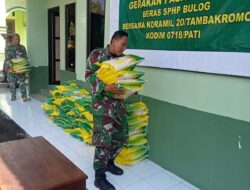 Koramil 20/Tambakromo Gandeng Bulog Sebar Beras Murah, Tekan Harga di Pasar Lokal